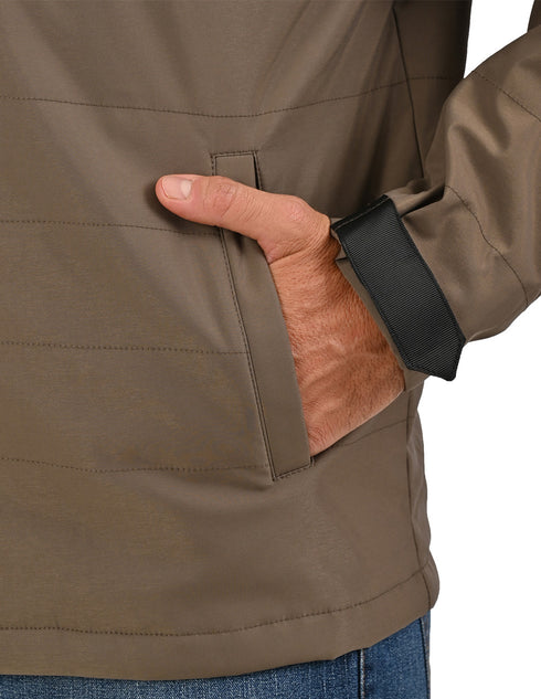 Chamarra color Taupe PORTFOLIO para caballero estilo puffer.